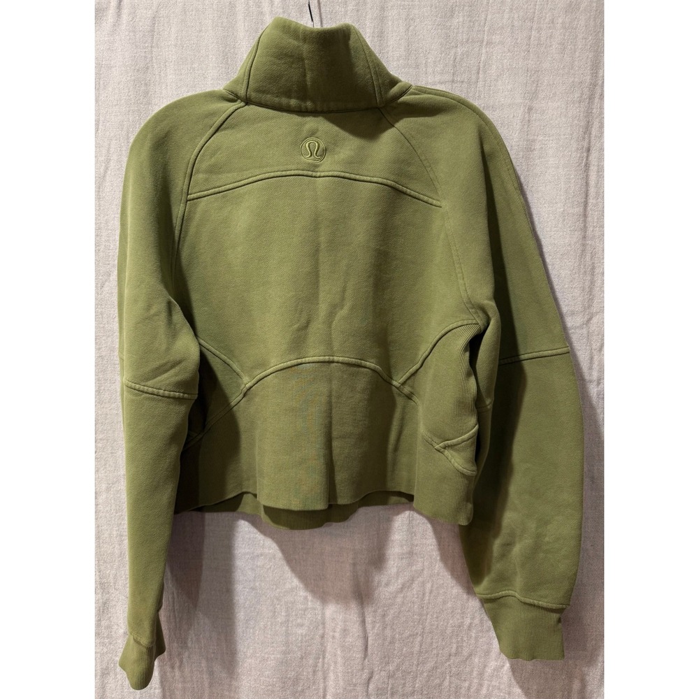 Lululemon Scuba Oversized Funnel Neck Half Zip Green Foliage Sweatshirt/S - Picture 9 of 11